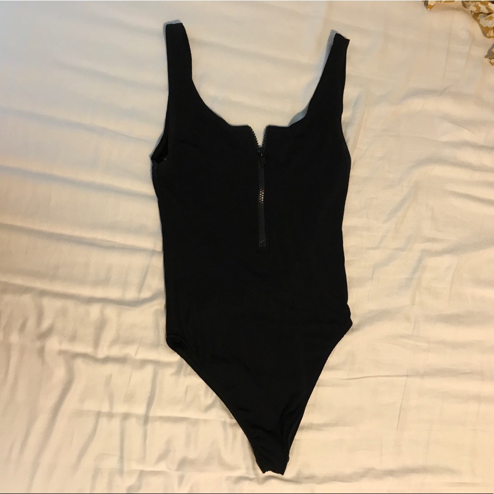 Obey black zipper bodysuit